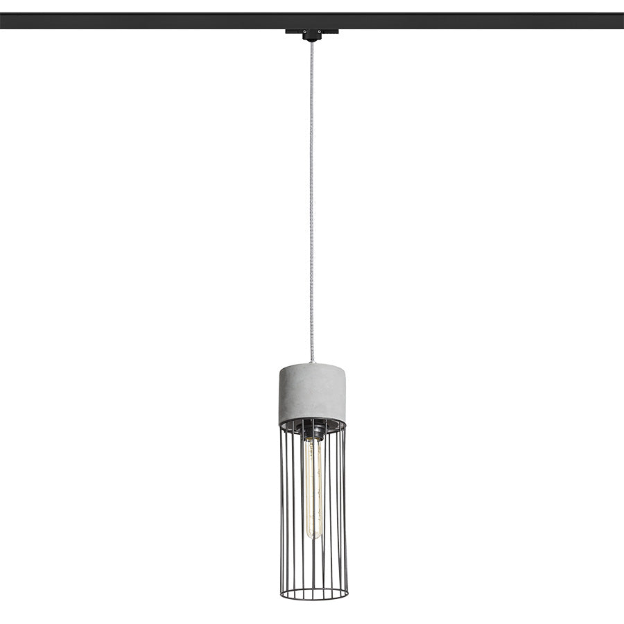 BURTON pro tříokr. lištu beton/černá 230V LED E27 11W