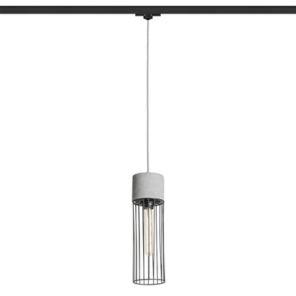 BURTON pro tříokr. lištu beton/černá 230V LED E27 11W