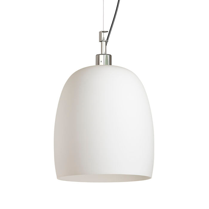 COROA NEW 28 závěsná opálové sklo/chrom 230V LED E27 15W