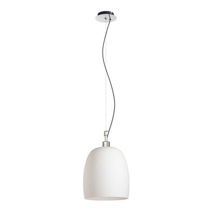COROA NEW 28 závěsná opálové sklo/chrom 230V LED E27 15W