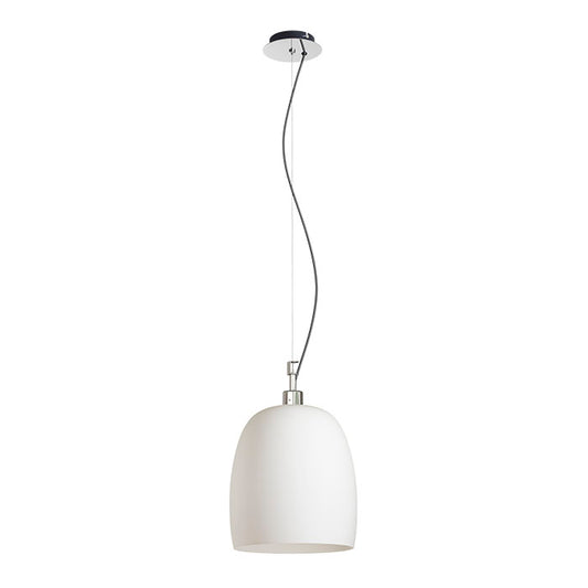 COROA NEW 28 závěsná opálové sklo/chrom 230V LED E27 15W