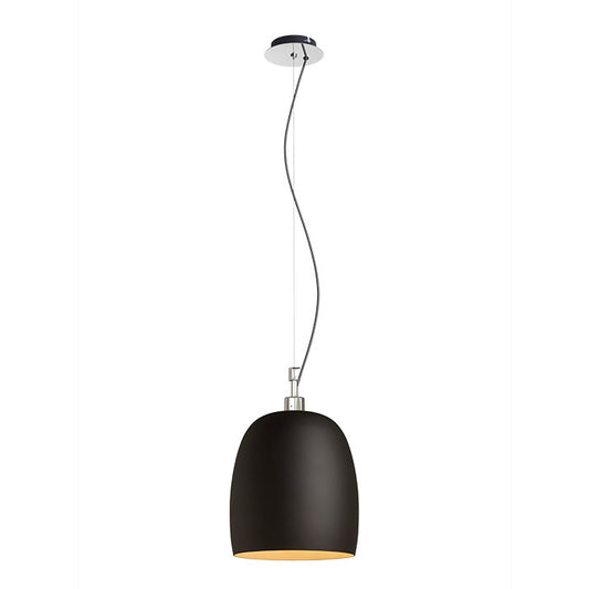 COROA NEW 28 závěsná černá chrom 230V LED E27 15W