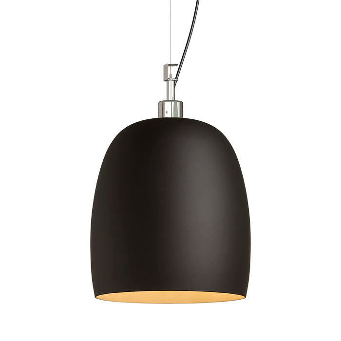 COROA NEW 28 závěsná černá chrom 230V LED E27 15W