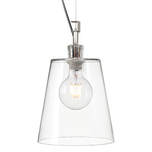 BABU NEW 22 závěsná čiré sklo/chrom 230V LED E27 15W