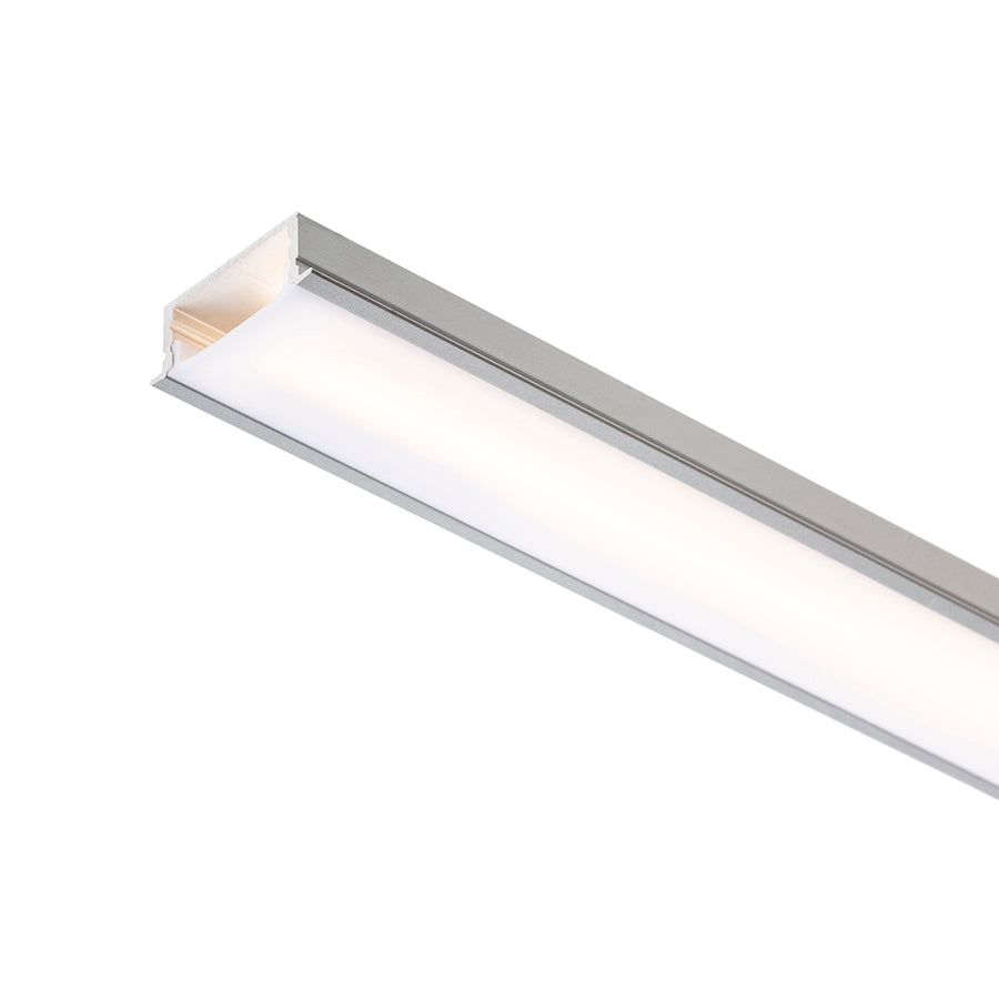 LED PROFILE A zápustný 1m hliník/mléčný akryl