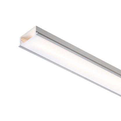 LED PROFILE A zápustný 1m hliník/mléčný akryl