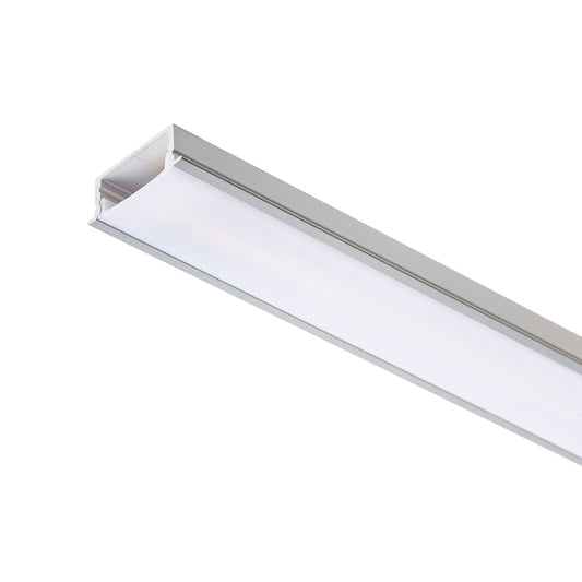 LED PROFILE A zápustný 1m hliník/mléčný akryl