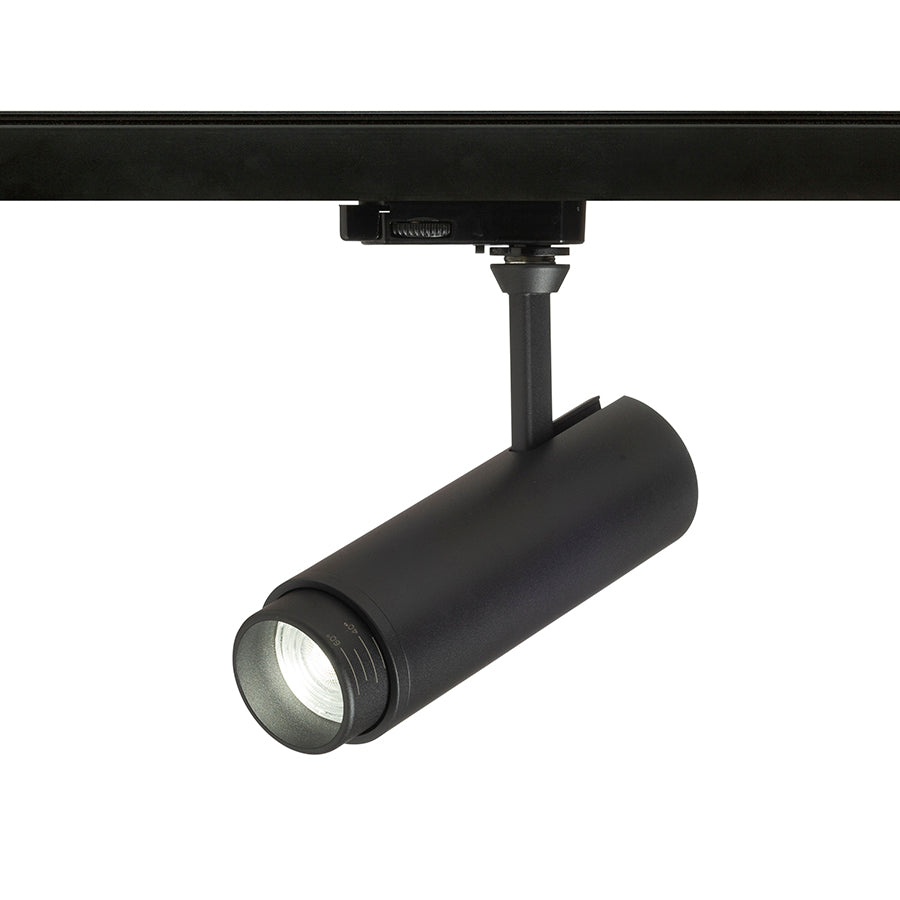 FOCUS 12 ZOOM DIMM pro tříokr. lištu černá 230V LED 12W 10 60° 3000K 4000K 5000K