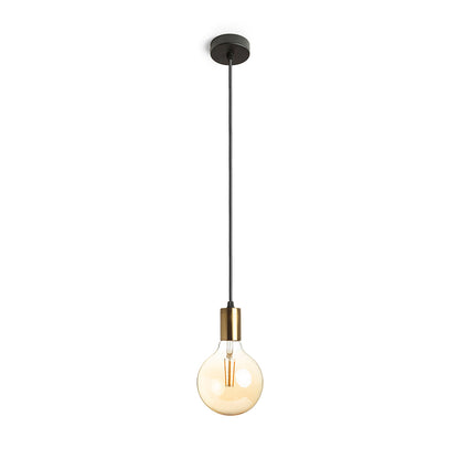 ARAQ závěsná česaná mosaz/černá 230V LED E27 15W