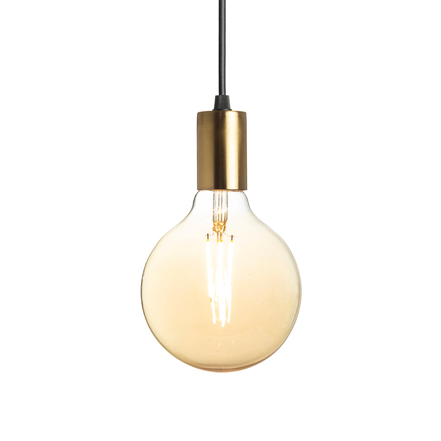 ARAQ závěsná česaná mosaz/černá 230V LED E27 15W