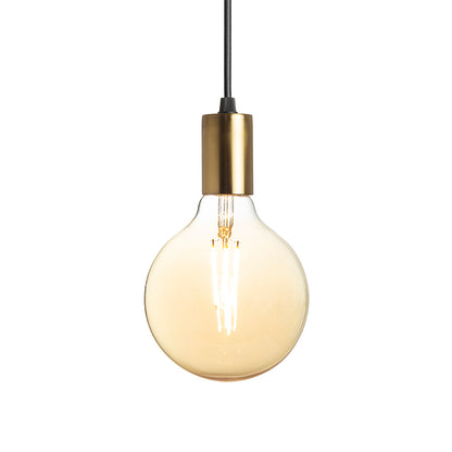 ARAQ závěsná česaná mosaz/černá 230V LED E27 15W