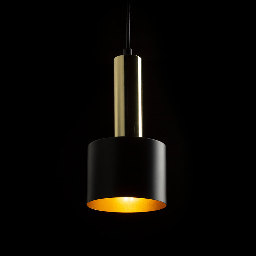 GIULIA 12 závěsná černá/zlatohnědá mosaz 230V LED E27 11W