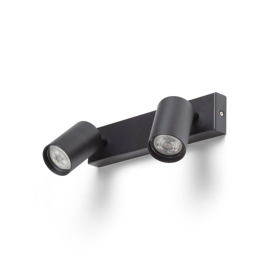 DUDE II přisazená černá 230V LED GU10 2x9W