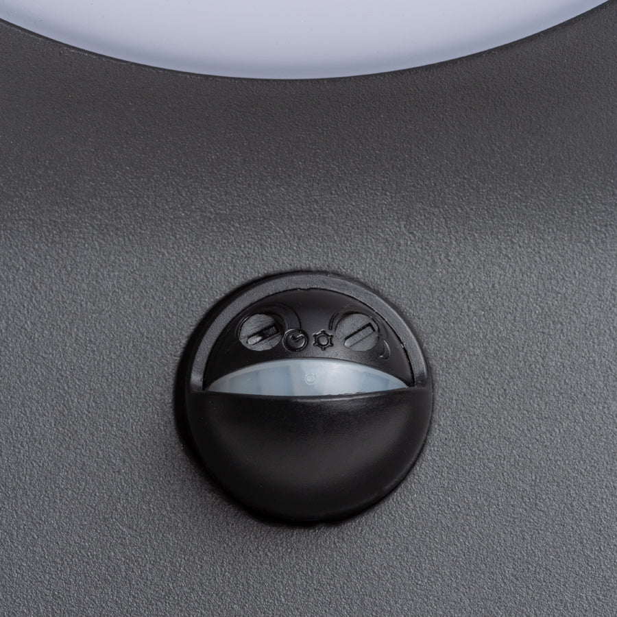 ELIA PIR nástěnná antracitová 230V LED 9W IP44 3000K