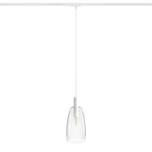 BELLINI L E14 pro jednookr. lištu závěsná bílá čiré sklo 230V LED E14 15W
