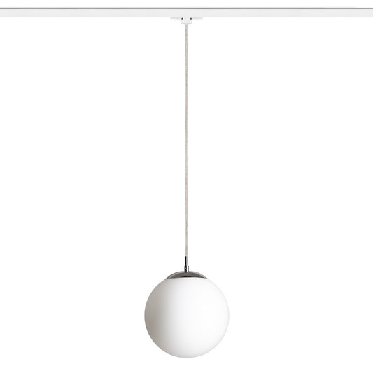 LUNA 25 pro tříokr. lištu opálové sklo/chrom 230V LED E27 15W