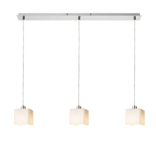 DADOS III 80 závěsná opálové sklo/matný nikl 230V LED E27 3x11W