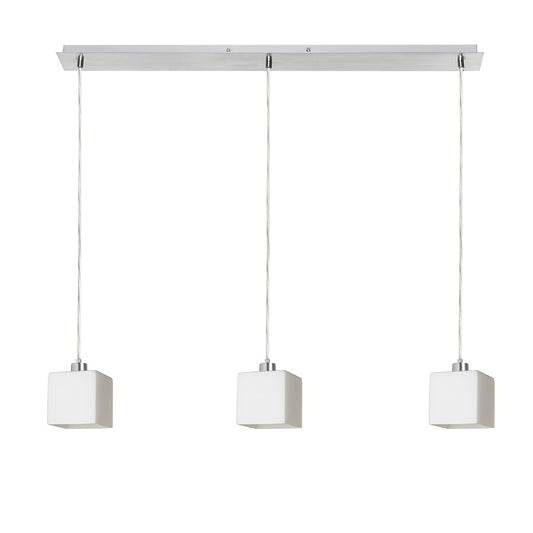 DADOS III 80 závěsná opálové sklo/chrom 230V LED E27 3x11W
