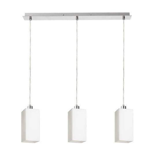 LIZ III 60 závěsná opálové sklo/matný nikl 230V LED E27 3x15W