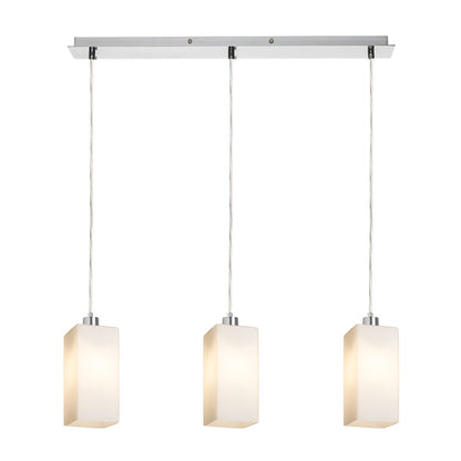 LIZ III 60 závěsná opálové sklo/chrom 230V LED E27 3x15W