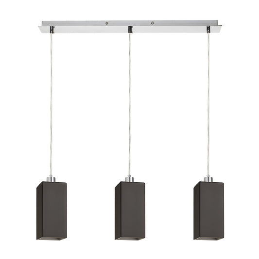 LIZ III 60 závěsná černá sklo/chrom 230V LED E27 3x15W