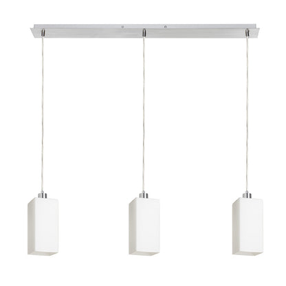 LIZ III 80 závěsná opálové sklo/chrom 230V LED E27 3x15W