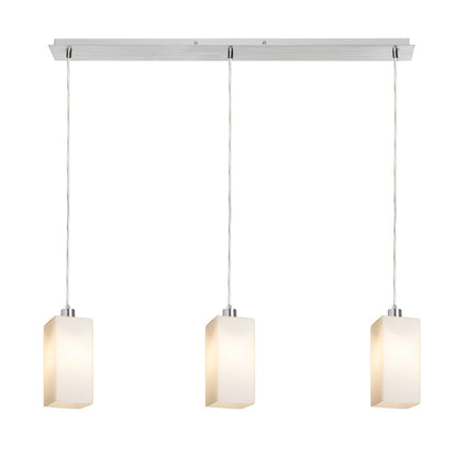 LIZ III 80 závěsná opálové sklo/chrom 230V LED E27 3x15W