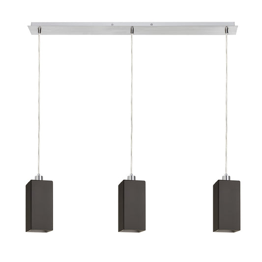 LIZ III 80 závěsná černá sklo/chrom 230V LED E27 3x15W