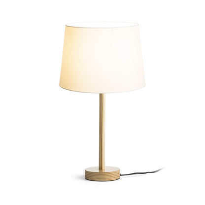 MAUI/AMBITUS 30 stolní Polycotton bílá/dřevo 230V LED E27 15W