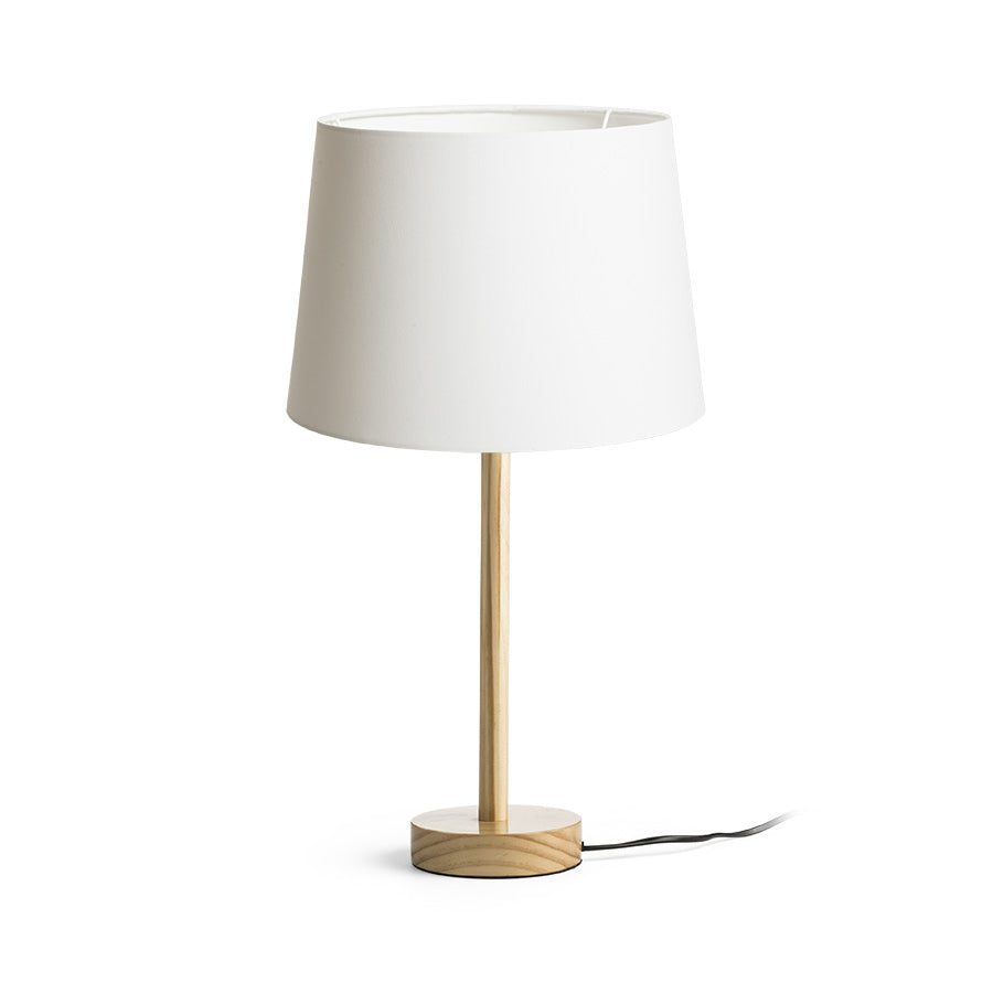MAUI/AMBITUS 30 stolní Polycotton bílá/dřevo 230V LED E27 15W