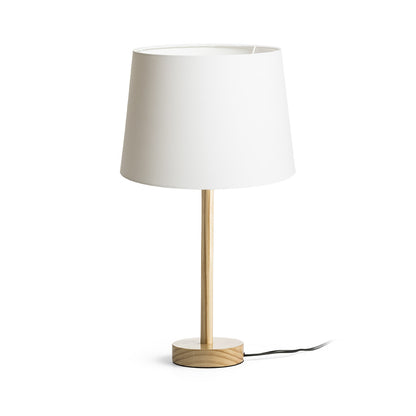 MAUI/AMBITUS 30 stolní Polycotton bílá/dřevo 230V LED E27 15W