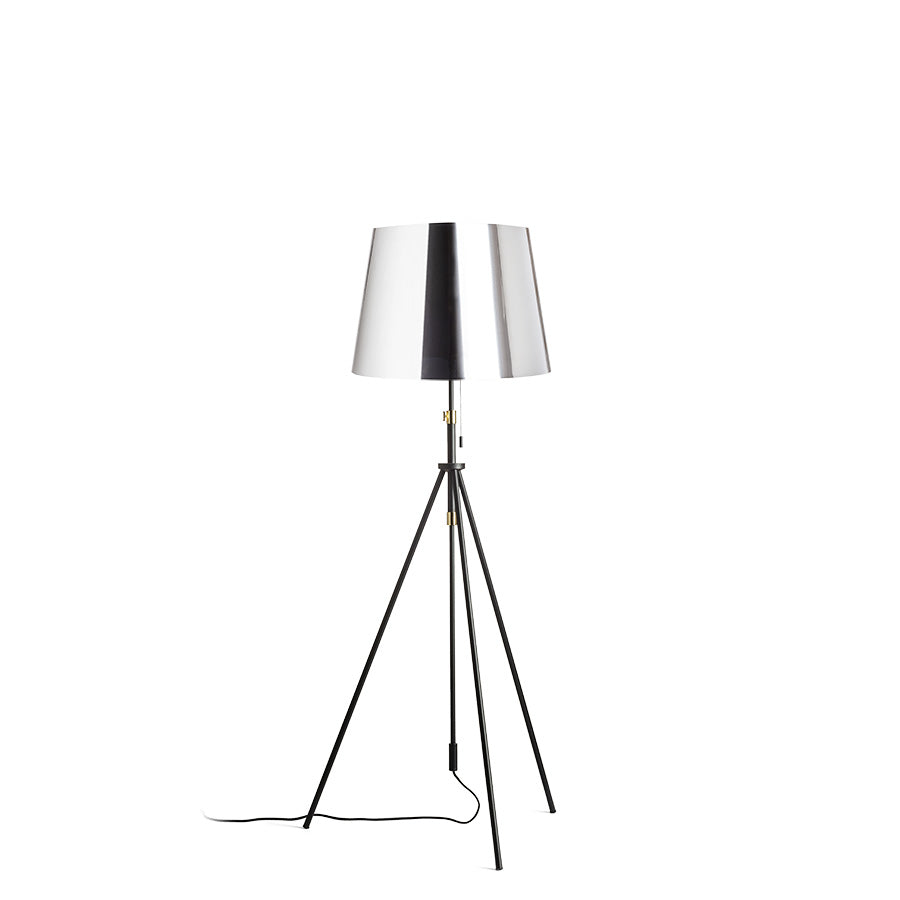 LUTON/ILUSION stojanová chromovaná fólie/černá/kov 230V LED E27 15W