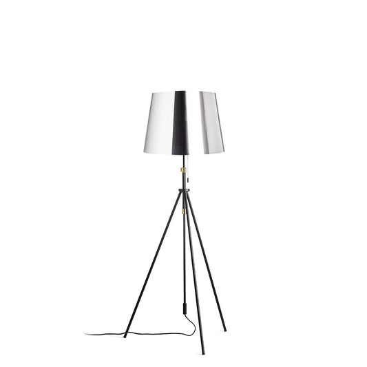 LUTON/ILUSION stojanová chromovaná fólie/černá/kov 230V LED E27 15W