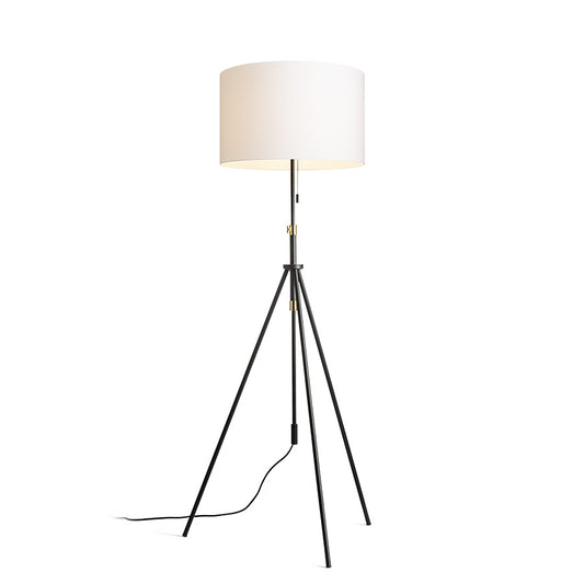 LUTON/RON 55 stojanová Polycotton bílá/černá/kov 230V LED E27 15W