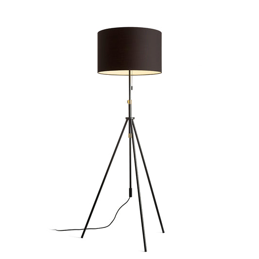 LUTON/RON 55 stojanová Polycotton černá/černá/kov 230V LED E27 15W
