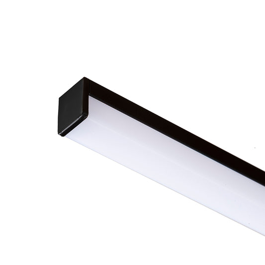 LED PROFILE H přisazený 1m černá matný akryl/hliník