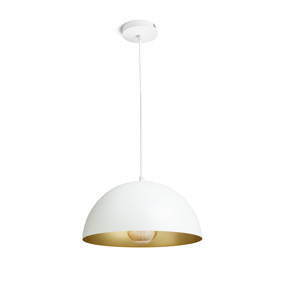 GLADYS 30 závěsná bílá/zlatá 230V LED E27 15W