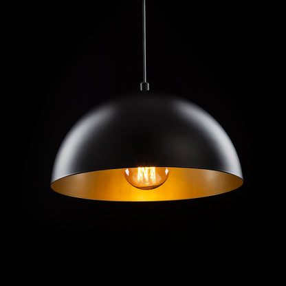 GLADYS 30 závěsná černá/zlatá 230V LED E27 15W