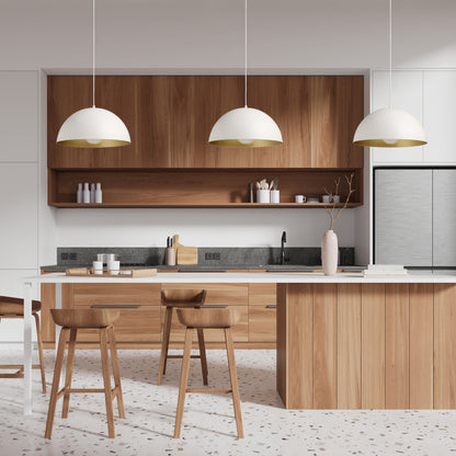 GLADYS 40 závěsná bílá/zlatá 230V LED E27 30W