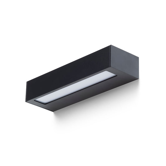 ASTER 25 nástěnná černá mléčný akryl 230V LED 2x6W IP65 3000K