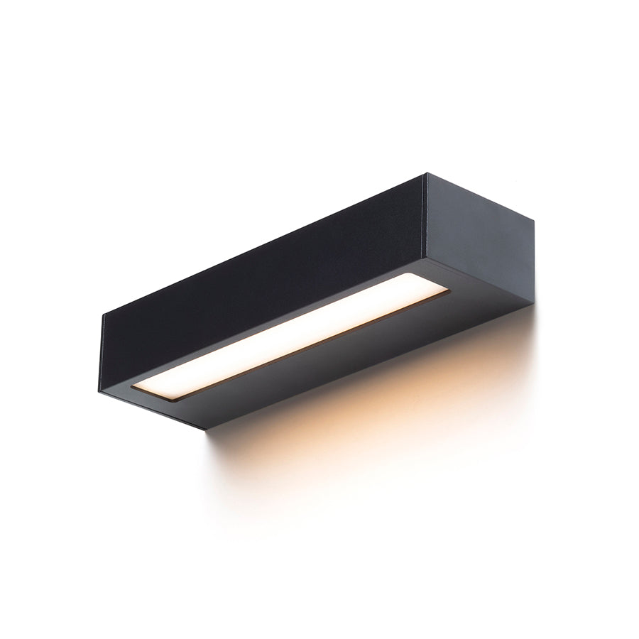 ASTER 25 nástěnná černá mléčný akryl 230V LED 2x6W IP65 3000K