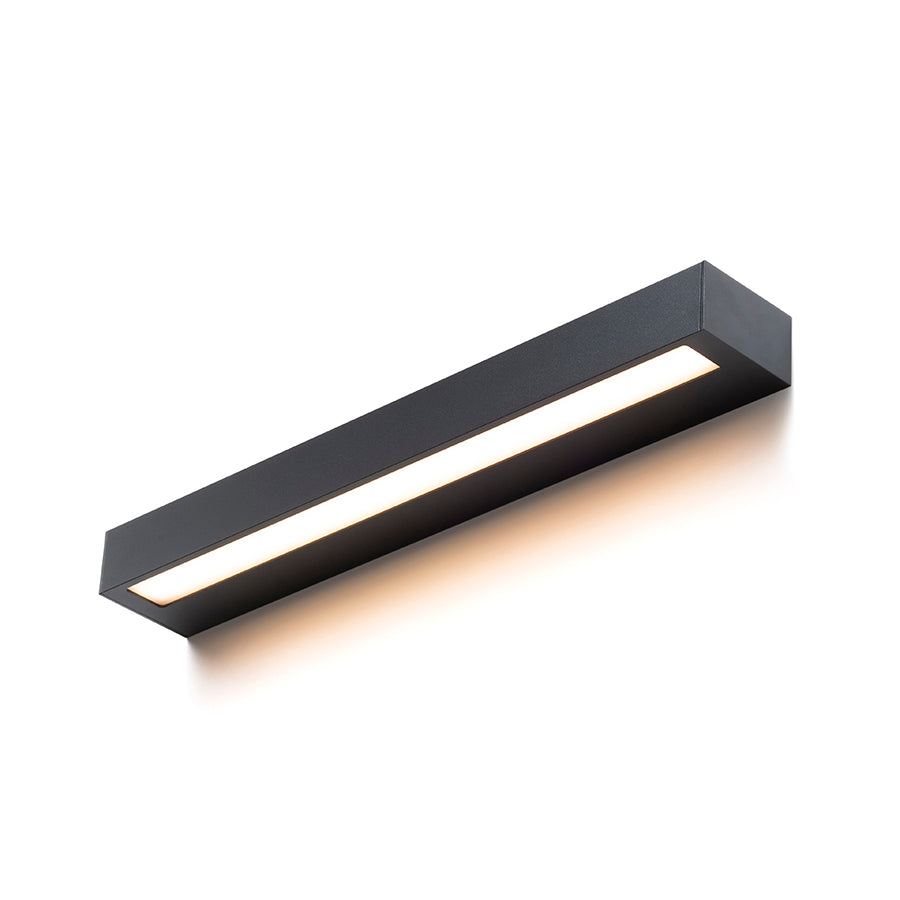 ASTER 50 nástěnná černá mléčný akryl 230V LED 2x10W IP65 3000K