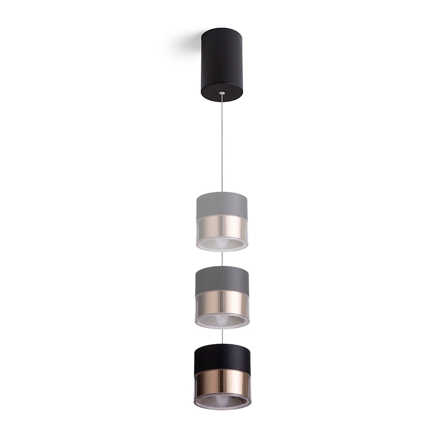 JUNIPER závěsná stahovatelná černá/zlatá 230V LED 15W 30° 3000K