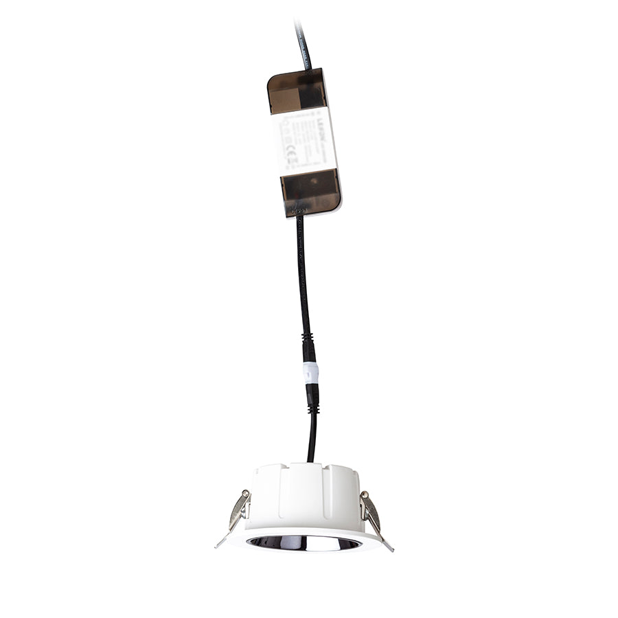 ANSEL zápustná bílá černý chrom 230V LED 12W 60° 3000K