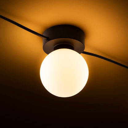 VELA V stropní černá opálové sklo 230V LED G9 5x6W