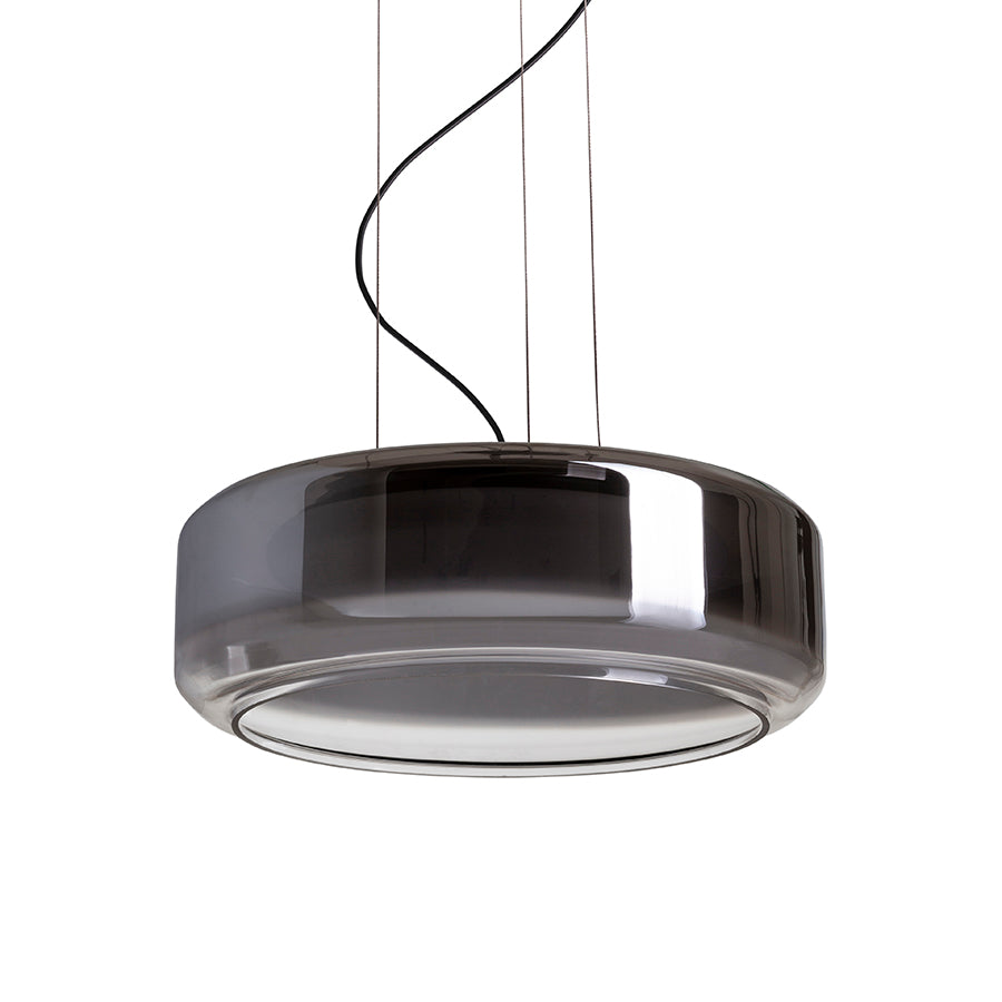 NAOMI 35 závěsná kouřové sklo/mléčné sklo/černá 230V LED 18W 3000K