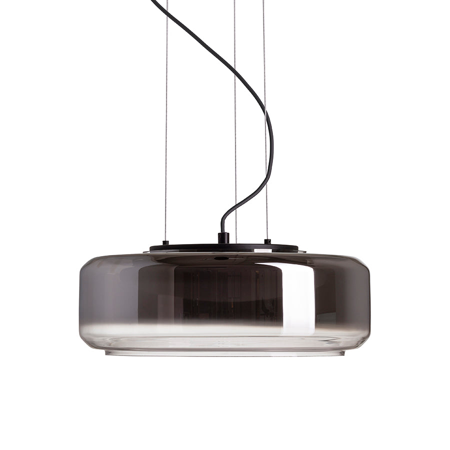 NAOMI 35 závěsná kouřové sklo/mléčné sklo/černá 230V LED 18W 3000K
