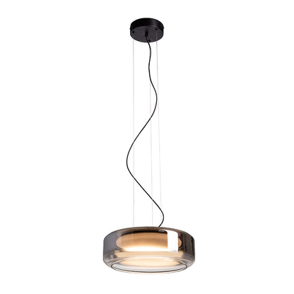 NAOMI 35 závěsná kouřové sklo/mléčné sklo/černá 230V LED 18W 3000K