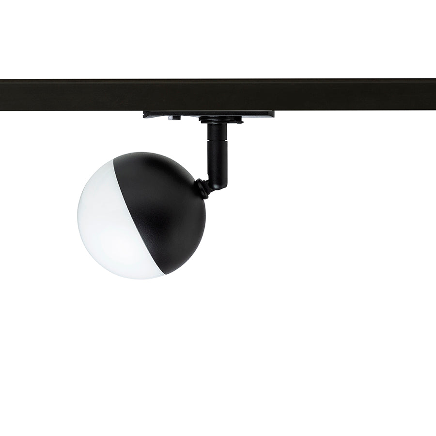 LYRA pro jednookr. lištu černá mléčný akryl 230V LED 5W 3000K