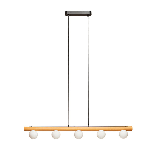 NOCTIS závěsná dřevo/opálové sklo 230V LED G9 5x7W